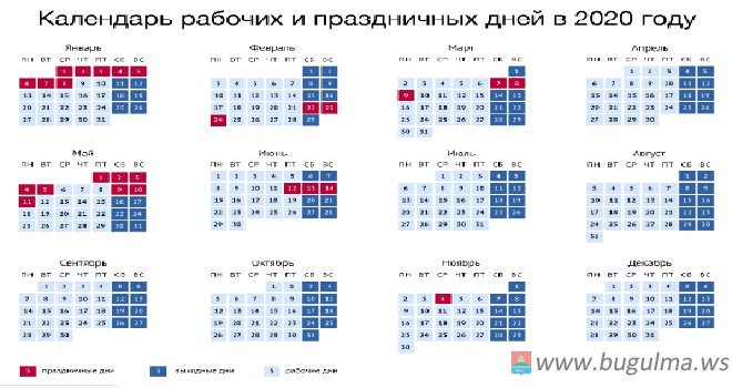 Правительство утвердило календарь выходных на 2020 год.