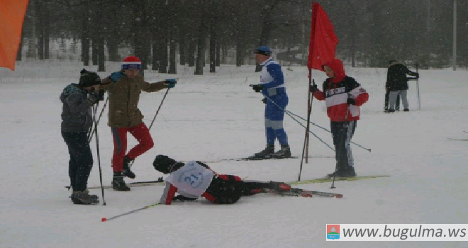 Погода усложнила борьбу участникам соревнований на закрытии зимнего спортивного сезона в Бугульминском районе