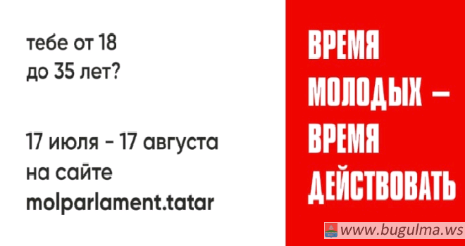Молодежь Бугульмы: с 1 по 7 сентября пройдет голосование за кандидатов в Молодежный парламент.