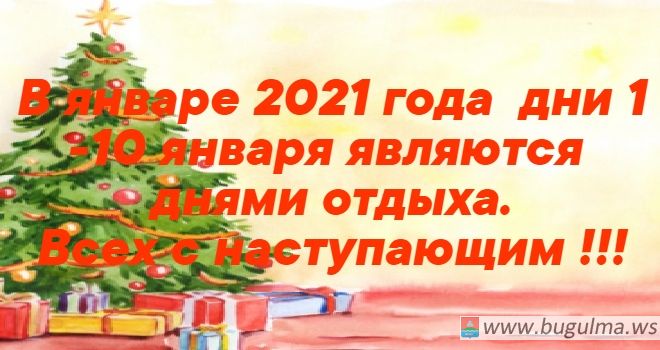 Стало известно, как бугульминцы будут отдыхать в новогодние праздники.