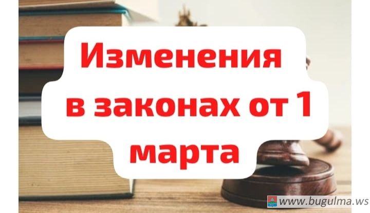 Изменения в законах с 1 марта 2025 года.