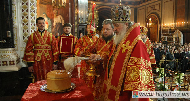 Пасхальное богослужение Светлой Пасхи в Казанском соборе г.Бугульмы